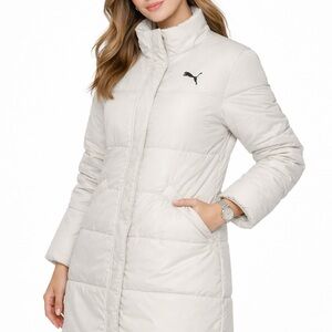PUMA Women’s Long Puffer Coat Water Repellent Size L New